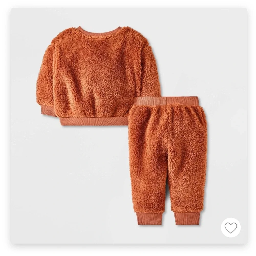 Cat & Jack Baby Bear Shearling Top & Bottom Set